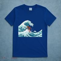 The Great Wave Off Kanagawa Samurai Surfing Cool Gift Japan Surf Gift T-Shirt thumb 5