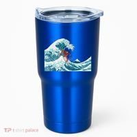 The Great Wave Off Kanagawa Samurai Surfing Cool Gift Japan Surf Gift Tumbler thumb 0