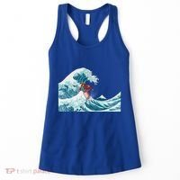 The Great Wave Off Kanagawa Samurai Surfing Cool Gift Japan Surf Gift Women's Tank Top thumb 0
