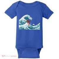 The Great Wave Off Kanagawa Samurai Surfing Cool Gift Japan Surf Gift Baby Bodysuit thumb 0