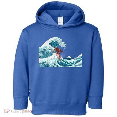 The Great Wave Off Kanagawa Samurai Surfing Cool Gift Japan Surf Gift Toddler Hoodie