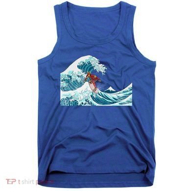 The Great Wave Off Kanagawa Samurai Surfing Cool Gift Japan Surf Gift Tank Top