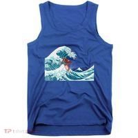 The Great Wave Off Kanagawa Samurai Surfing Cool Gift Japan Surf Gift Tank Top thumb 0