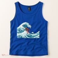 The Great Wave Off Kanagawa Samurai Surfing Cool Gift Japan Surf Gift Tank Top thumb 2