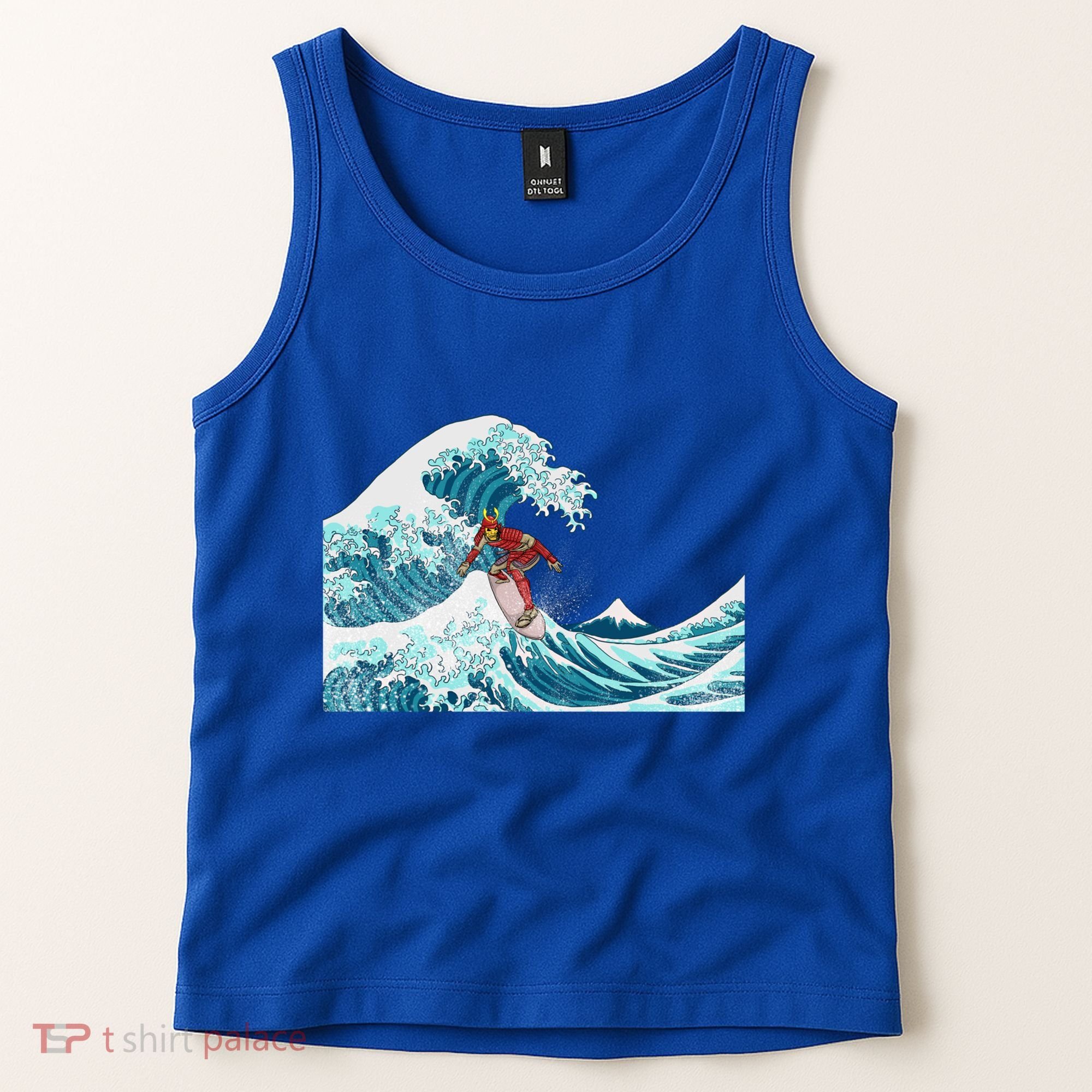 The Great Wave Off Kanagawa Samurai Surfing Cool Gift Japan Surf Gift Tank Top