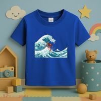 The Great Wave Off Kanagawa Samurai Surfing Cool Gift Japan Surf Gift Toddler T-Shirt thumb 3