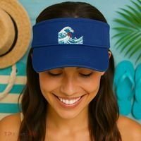 The Great Wave Off Kanagawa Samurai Surfing Cool Gift Japan Surf Gift Visor thumb 2