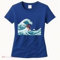 The Great Wave Off Kanagawa Samurai Surfing Cool Gift Japan Surf Gift Women's T-Shirt thumb 0