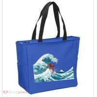 The Great Wave Off Kanagawa Samurai Surfing Cool Gift Japan Surf Gift Tote Bag thumb 2