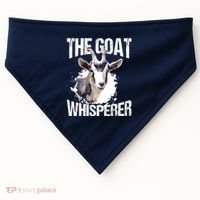 The Goat Whisperer Funny Goat Lover Farmer Gift USA-Made Doggie Bandana thumb 0