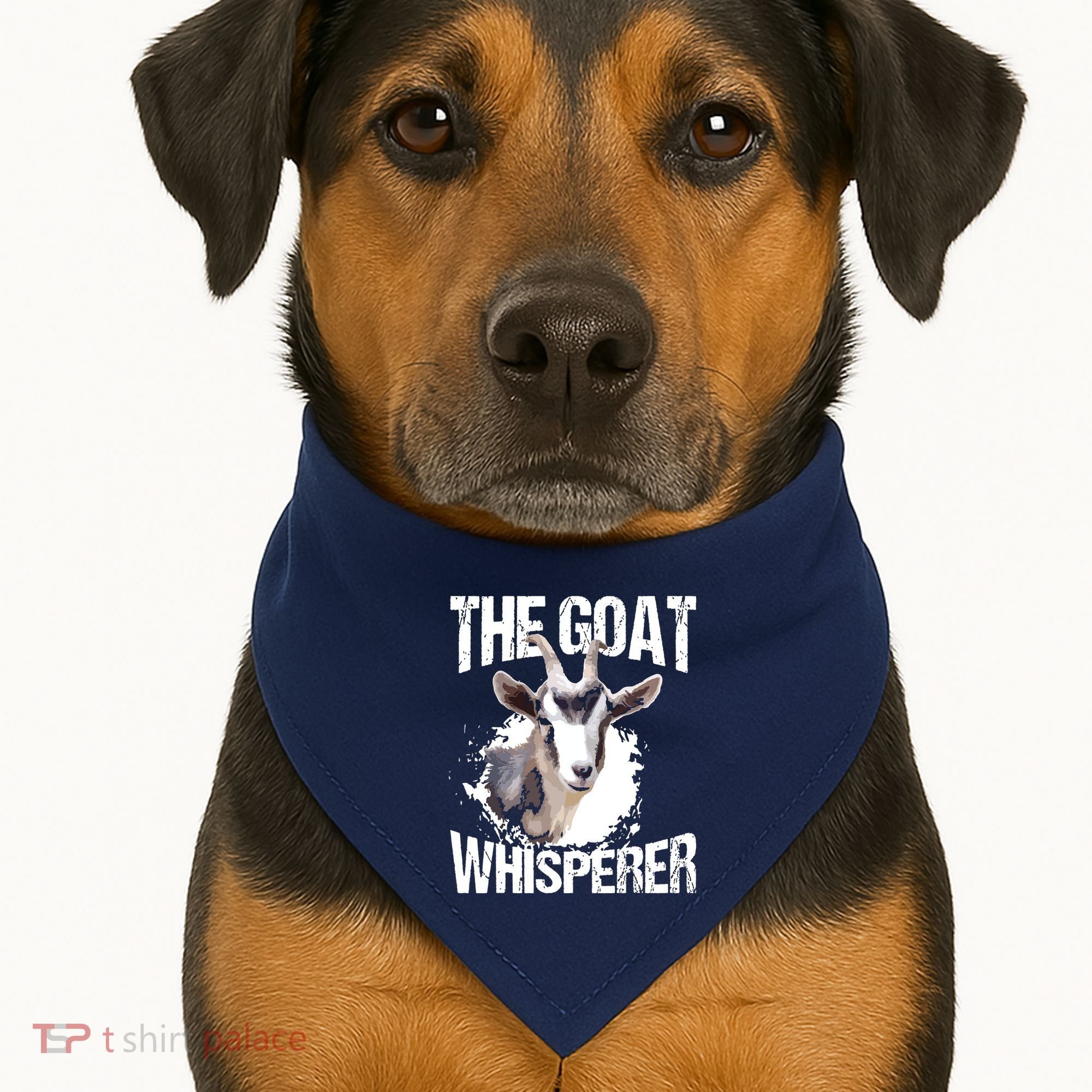 The Goat Whisperer Funny Goat Lover Farmer Gift USA-Made Doggie Bandana