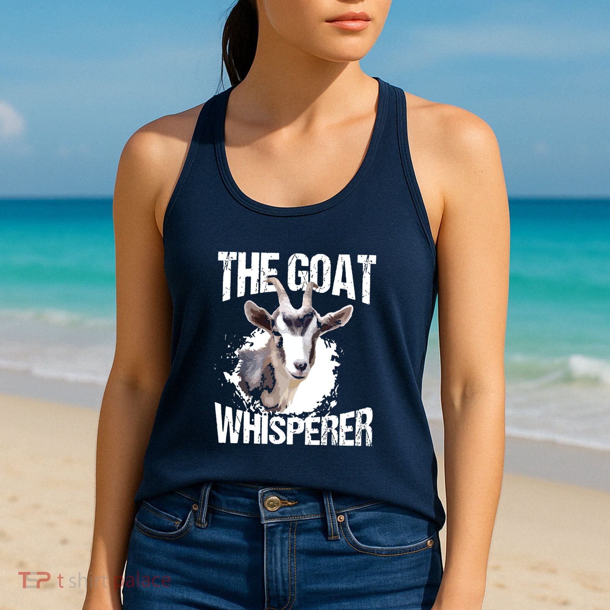 The Goat Whisperer Funny Goat Lover Farmer Gift Women's Tank Top