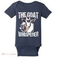 The Goat Whisperer Funny Goat Lover Farmer Gift Baby Bodysuit thumb 0