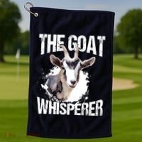 The Goat Whisperer Funny Goat Lover Farmer Gift Golf Towel thumb 1