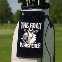 The Goat Whisperer Funny Goat Lover Farmer Gift Golf Towel thumb 2