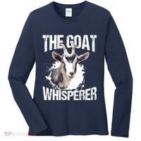 The Goat Whisperer Funny Goat Lover Farmer Gift Women's Long Sleeve Shirt thumb 0