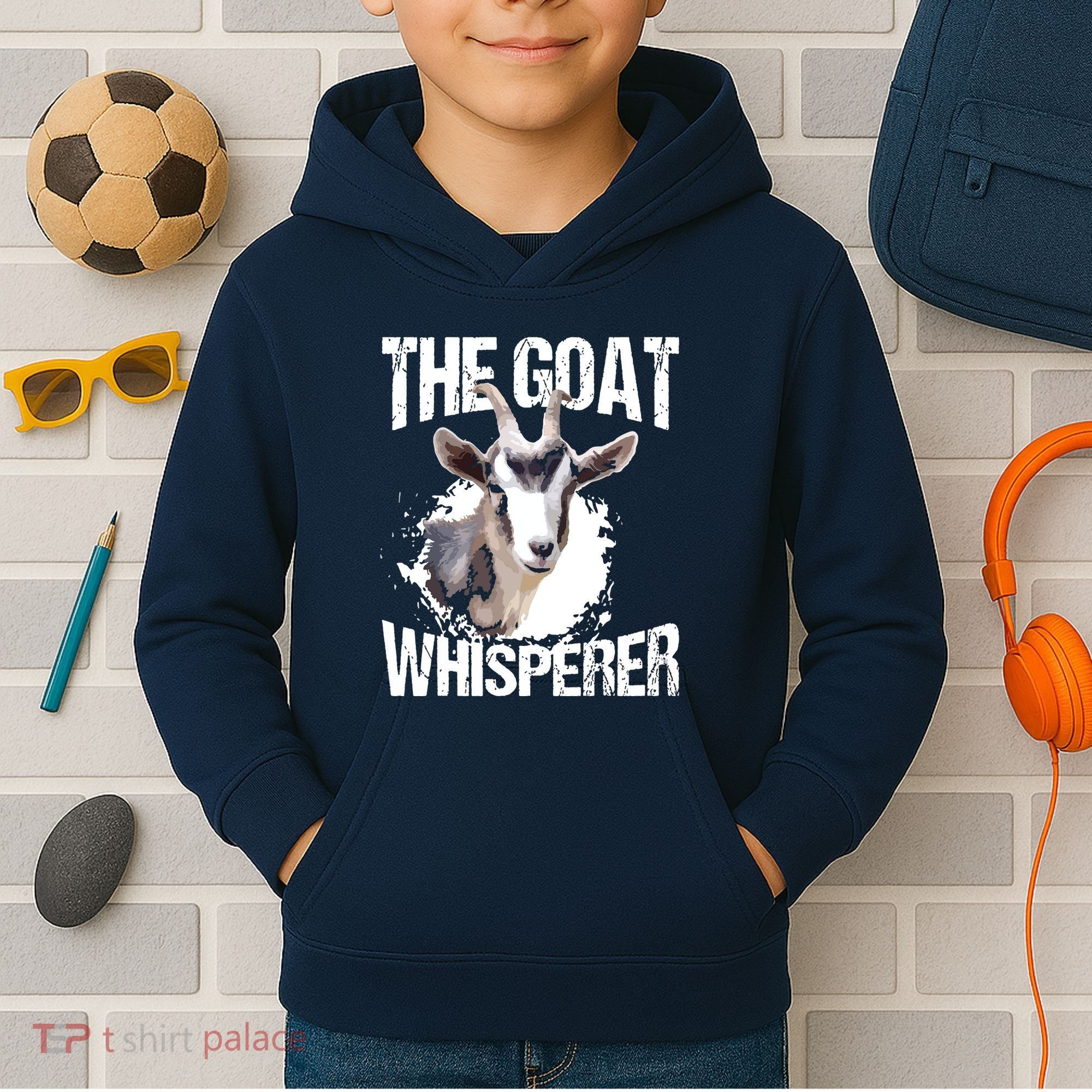 The Goat Whisperer Funny Goat Lover Farmer Gift Kids Hoodie