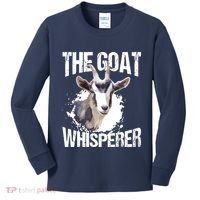 The Goat Whisperer Funny Goat Lover Farmer Gift Kids Long Sleeve Shirt thumb 0