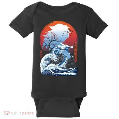 The Great Water Dragon Baby Bodysuit