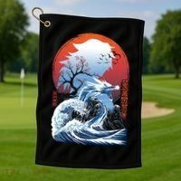 The Great Water Dragon Golf Towel thumb 1