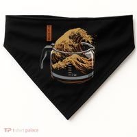 The Great Wave Of Coffee USA-Made Doggie Bandana thumb 0
