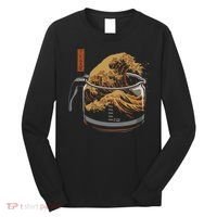 The Great Wave Of Coffee Long Sleeve Shirt thumb 0
