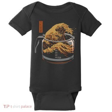 The Great Wave Of Coffee Baby Bodysuit