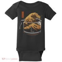 The Great Wave Of Coffee Baby Bodysuit thumb 0