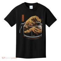 The Great Wave Of Coffee Kids T-Shirt thumb 0