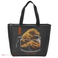 The Great Wave Of Coffee Tote Bag thumb 0