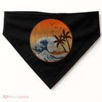 The Great Wave Off Kanagawa USA-Made Doggie Bandana thumb 0