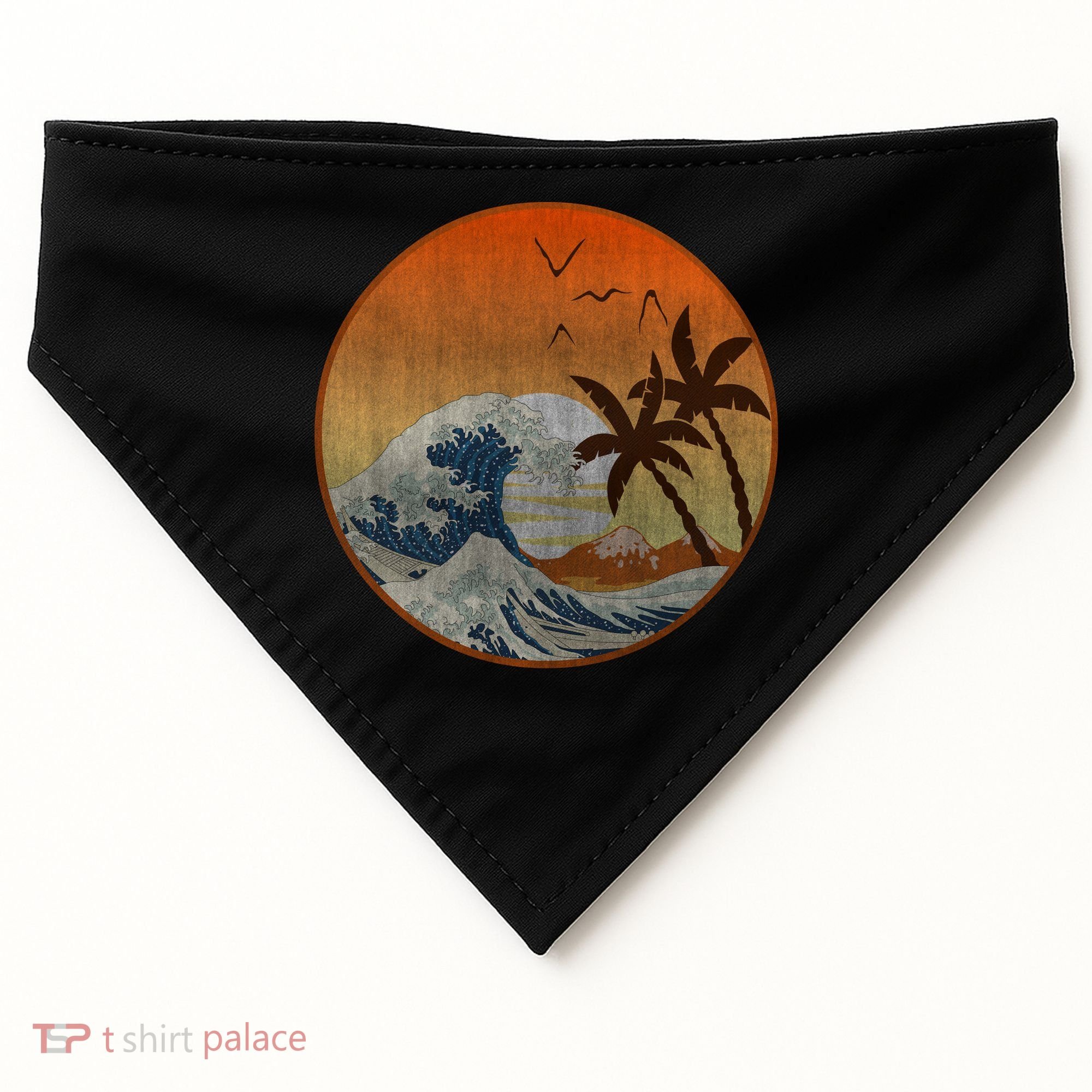 The Great Wave Off Kanagawa USA-Made Doggie Bandana