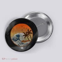 The Great Wave Off Kanagawa Button thumb 0