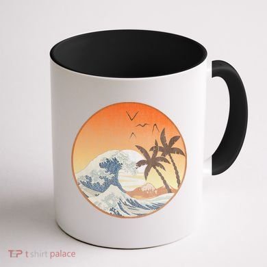 The Great Wave Off Kanagawa Coffee Mug back