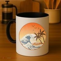 The Great Wave Off Kanagawa Coffee Mug thumb 4
