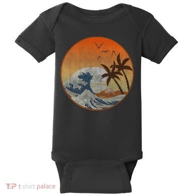 The Great Wave Off Kanagawa Baby Bodysuit