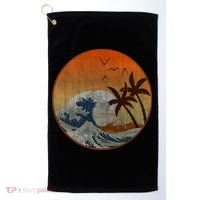 The Great Wave Off Kanagawa Golf Towel thumb 0