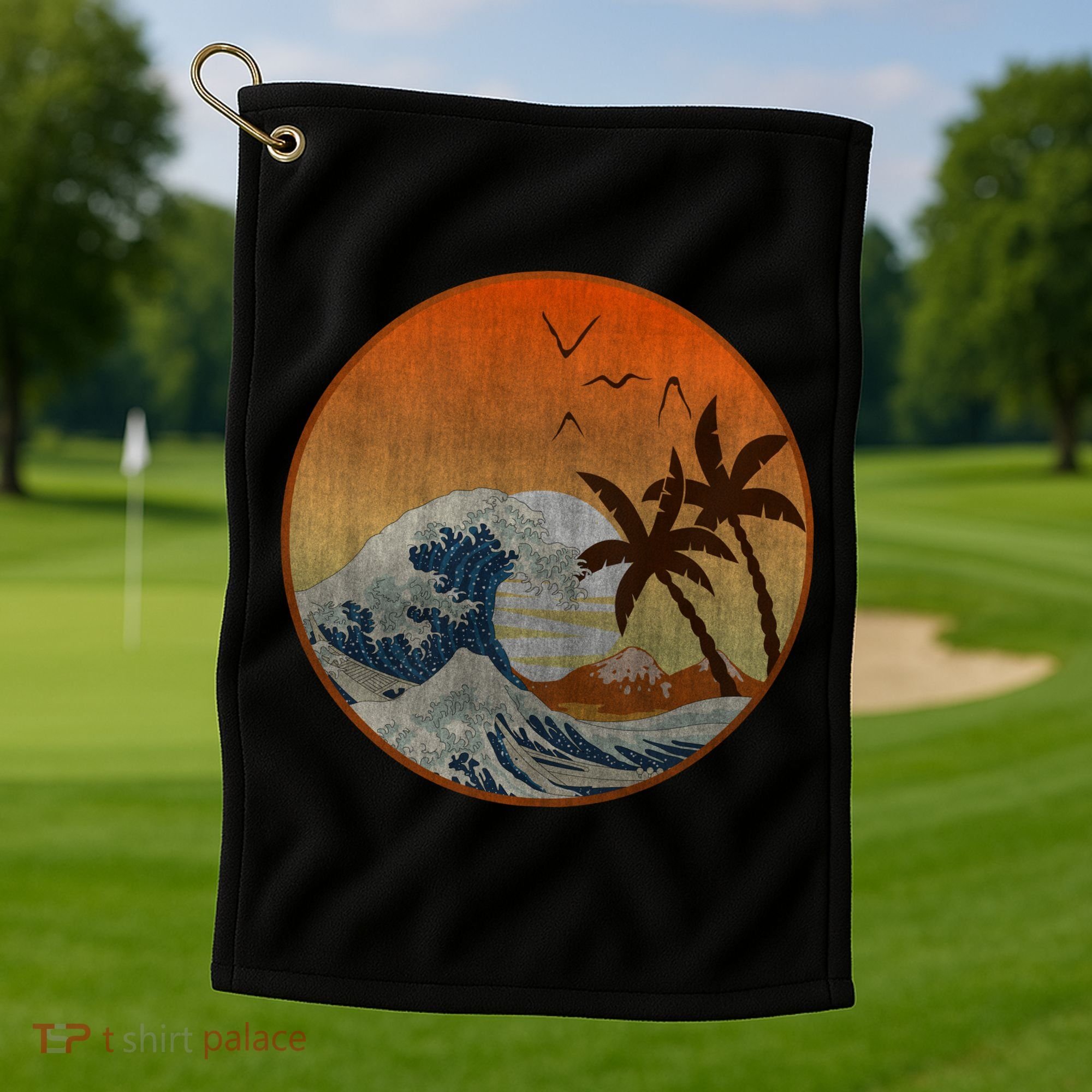 The Great Wave Off Kanagawa Golf Towel