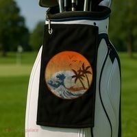 The Great Wave Off Kanagawa Golf Towel thumb 2