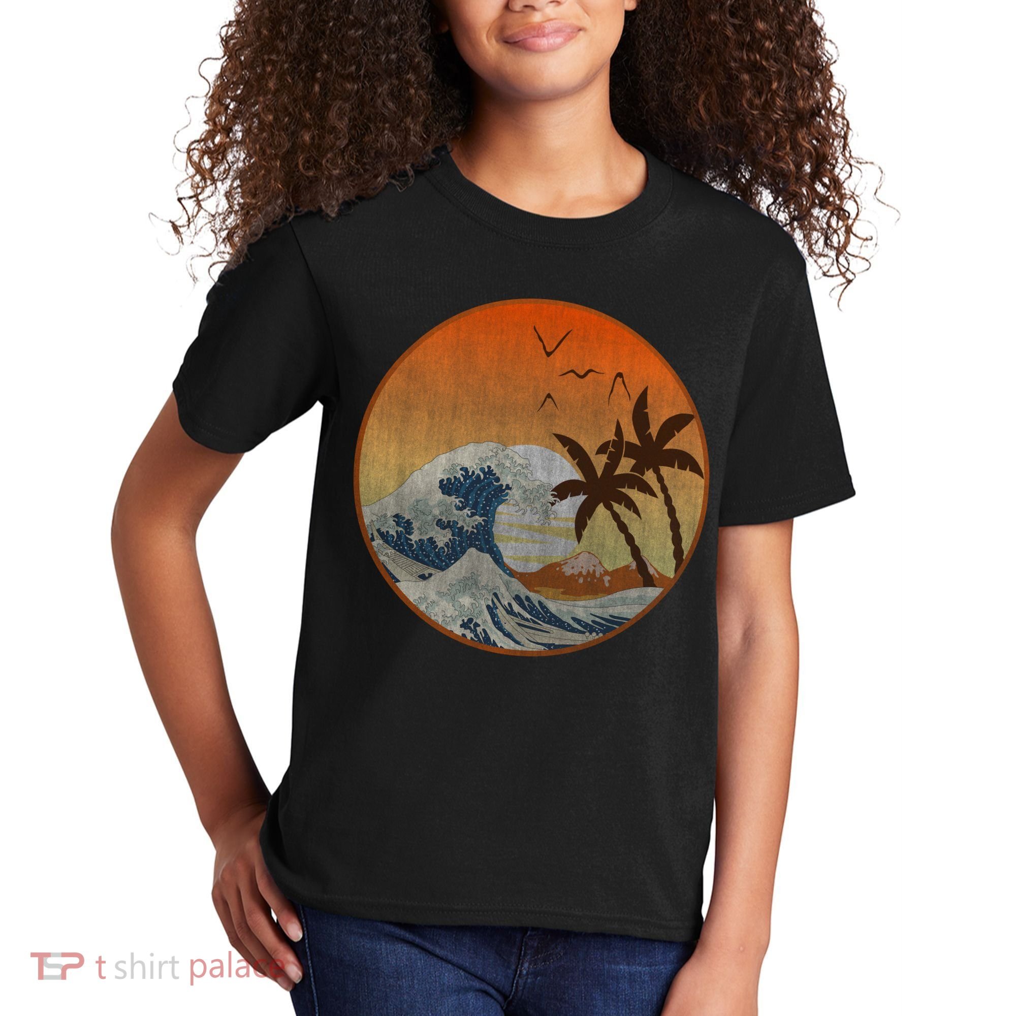 The Great Wave Off Kanagawa Kids T-Shirt