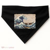 The Great Wave Off Kanagawa USA-Made Doggie Bandana thumb 0