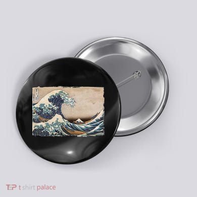 The Great Wave Off Kanagawa Button
