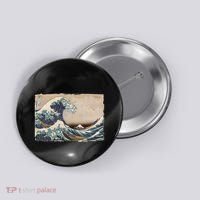 The Great Wave Off Kanagawa Button thumb 0