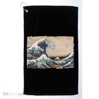 The Great Wave Off Kanagawa Golf Towel thumb 0