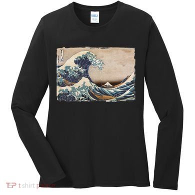 The Great Wave Off Kanagawa Women's Long Sleeve Shirt
