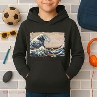 The Great Wave Off Kanagawa Kids Hoodie thumb 2