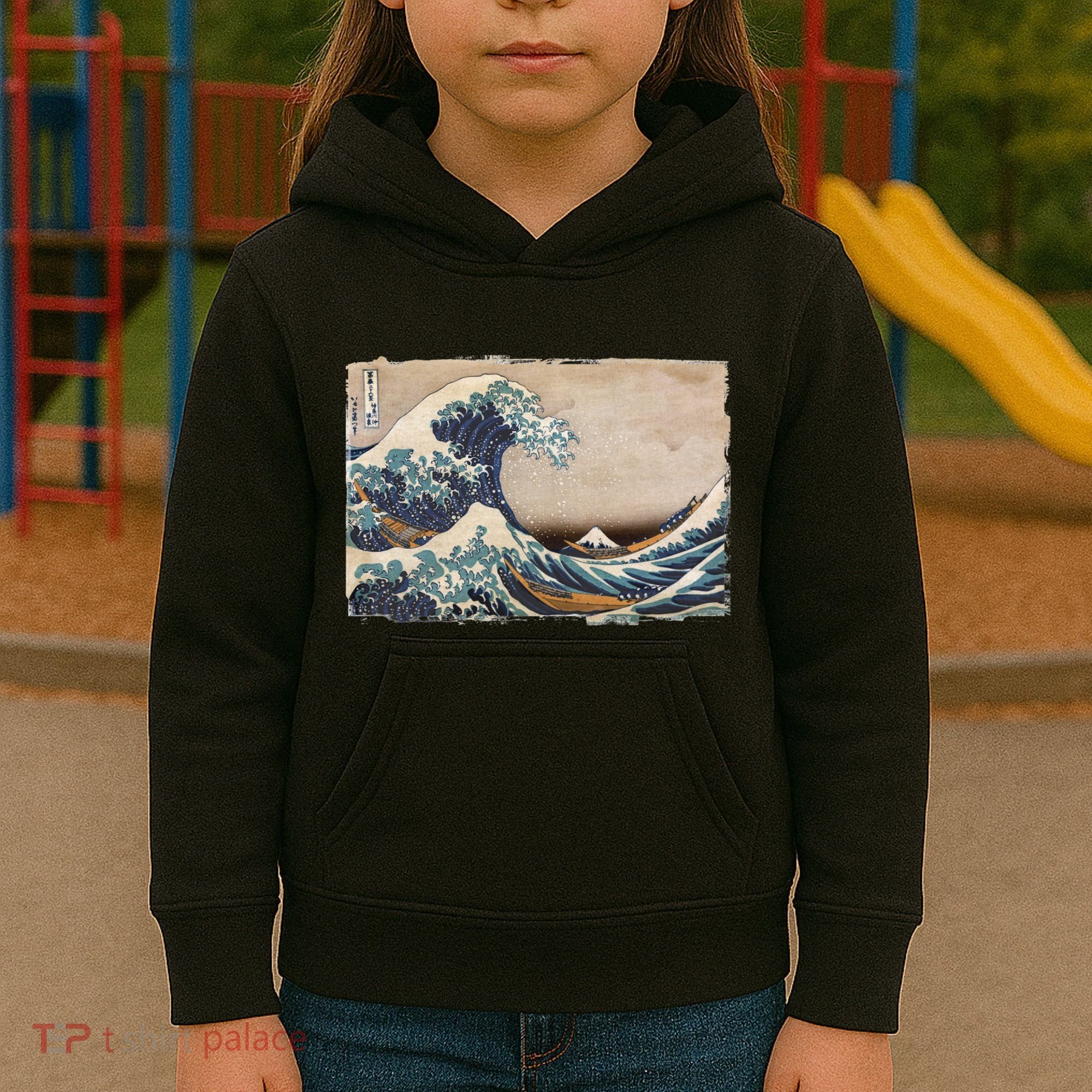The Great Wave Off Kanagawa Kids Hoodie