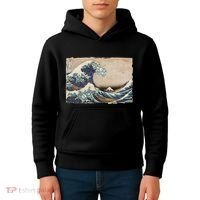The Great Wave Off Kanagawa Kids Hoodie thumb 4