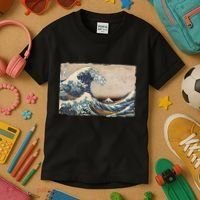 The Great Wave Off Kanagawa Kids T-Shirt thumb 3