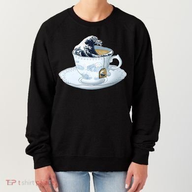 Tea Great Wave Off Kanagawa Women's Sweatshirt